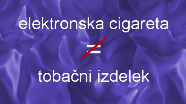 Enačenje tobačnih cigaret z elektronskimi – nedopustno